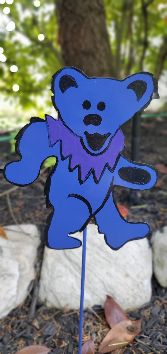 Metal Grateful Dead Bear for garden, Grateful Dead Dancing Bear for Garden