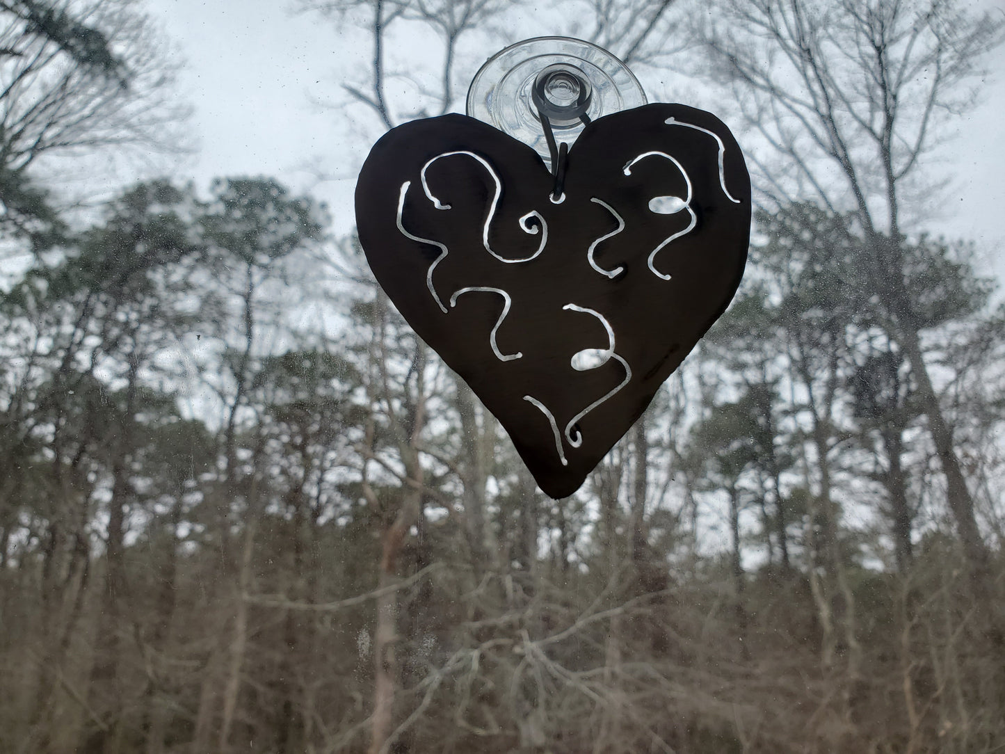 Small heart Suncatcher, Heart Suncatcher, Metal Suncatcher Valentine's Day Gift