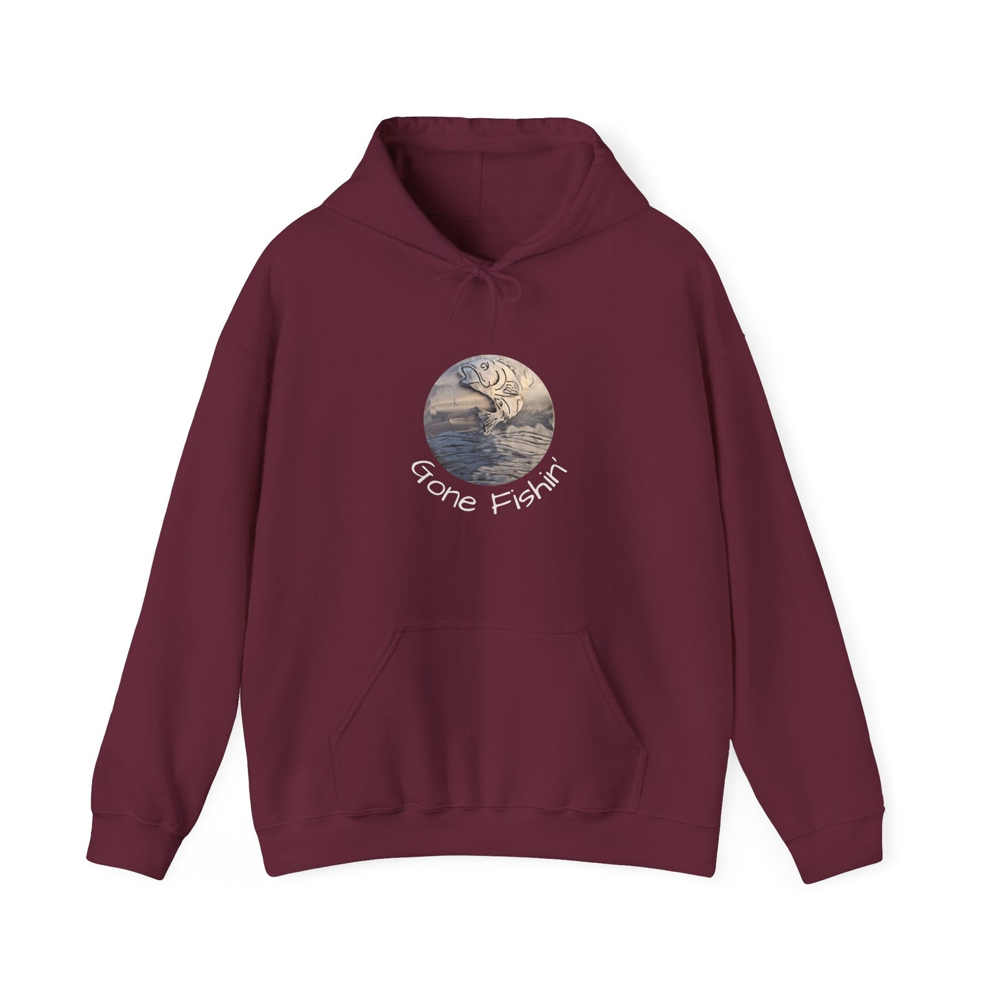 Moonlit Ocean Hoodie – Vintage Wave Circle Graphic Sweatshirt