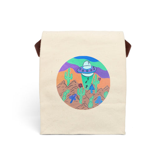 Canvas Lunch Bag — Desert UFO design. Day Tripper Lunch Bag