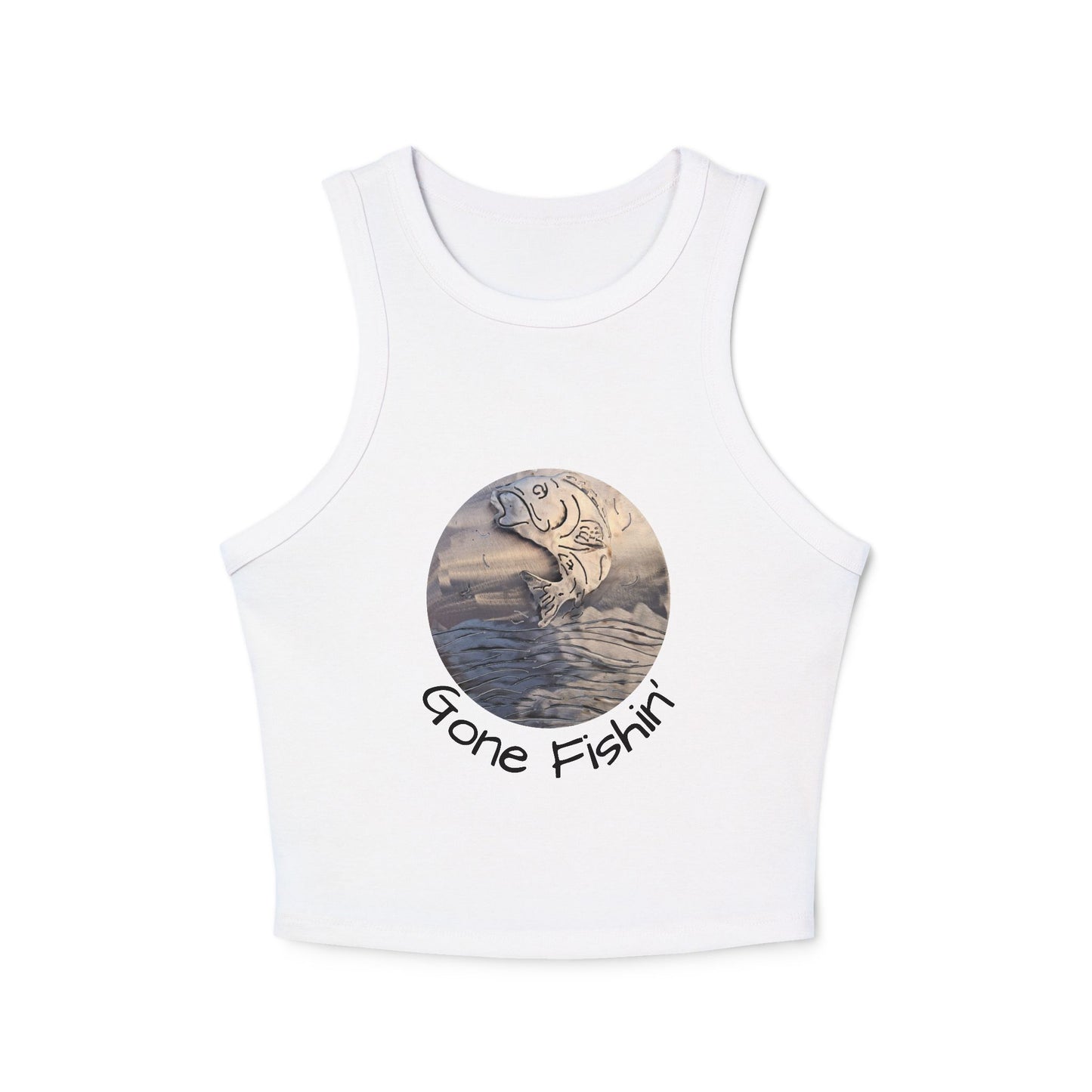 Racer Tank — Trout Fishing Circle Graphic