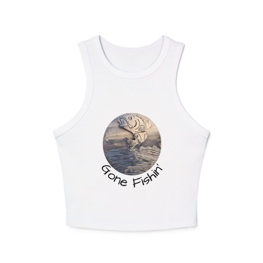 Racer Tank — Trout Fishing Circle Graphic