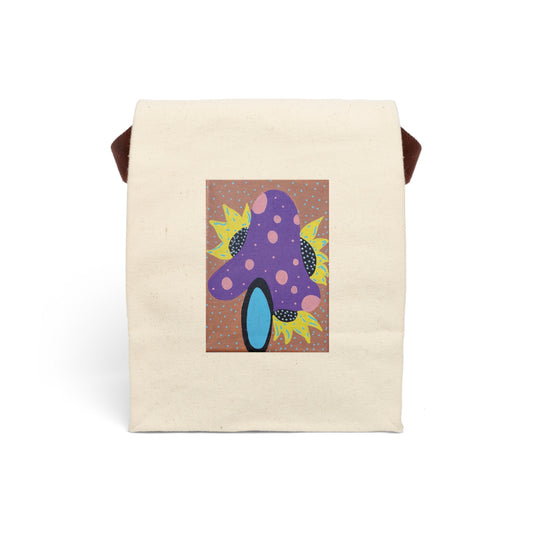 Canvas Lunch Bag — Funky Purple Mushroom Design. The Day Tripper Lunch Bag