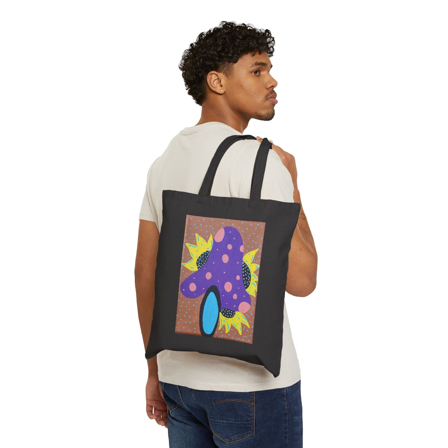Psychedelic Mushroom Canvas Tote Bag