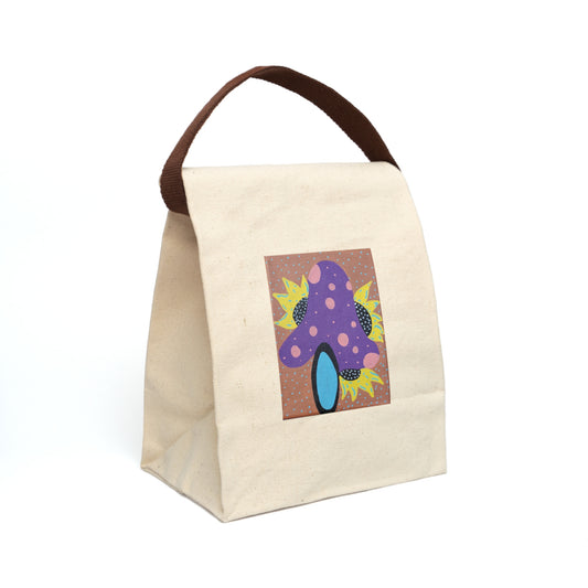 Canvas Lunch Bag — Funky Purple Mushroom Design. The Day Tripper Lunch Bag