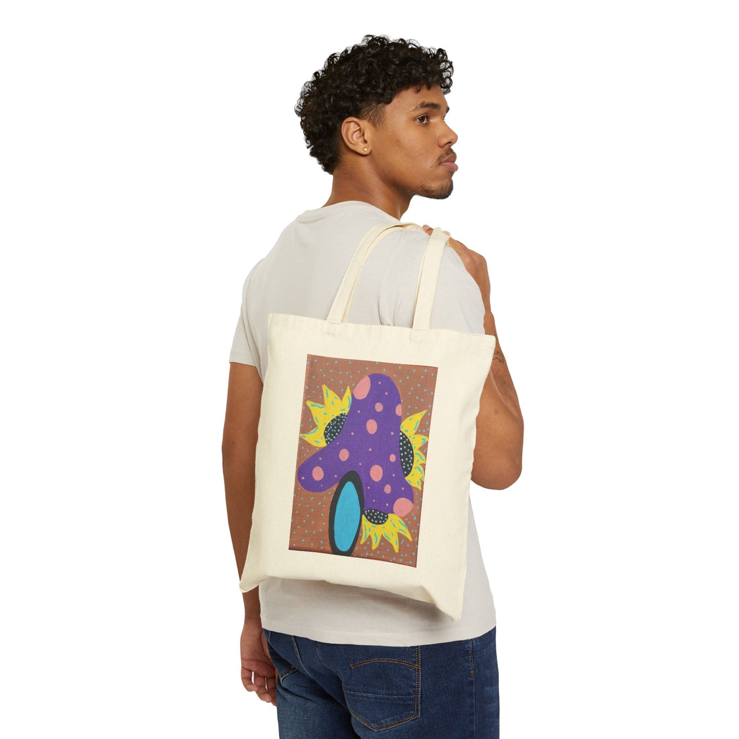 Psychedelic Mushroom Canvas Tote Bag