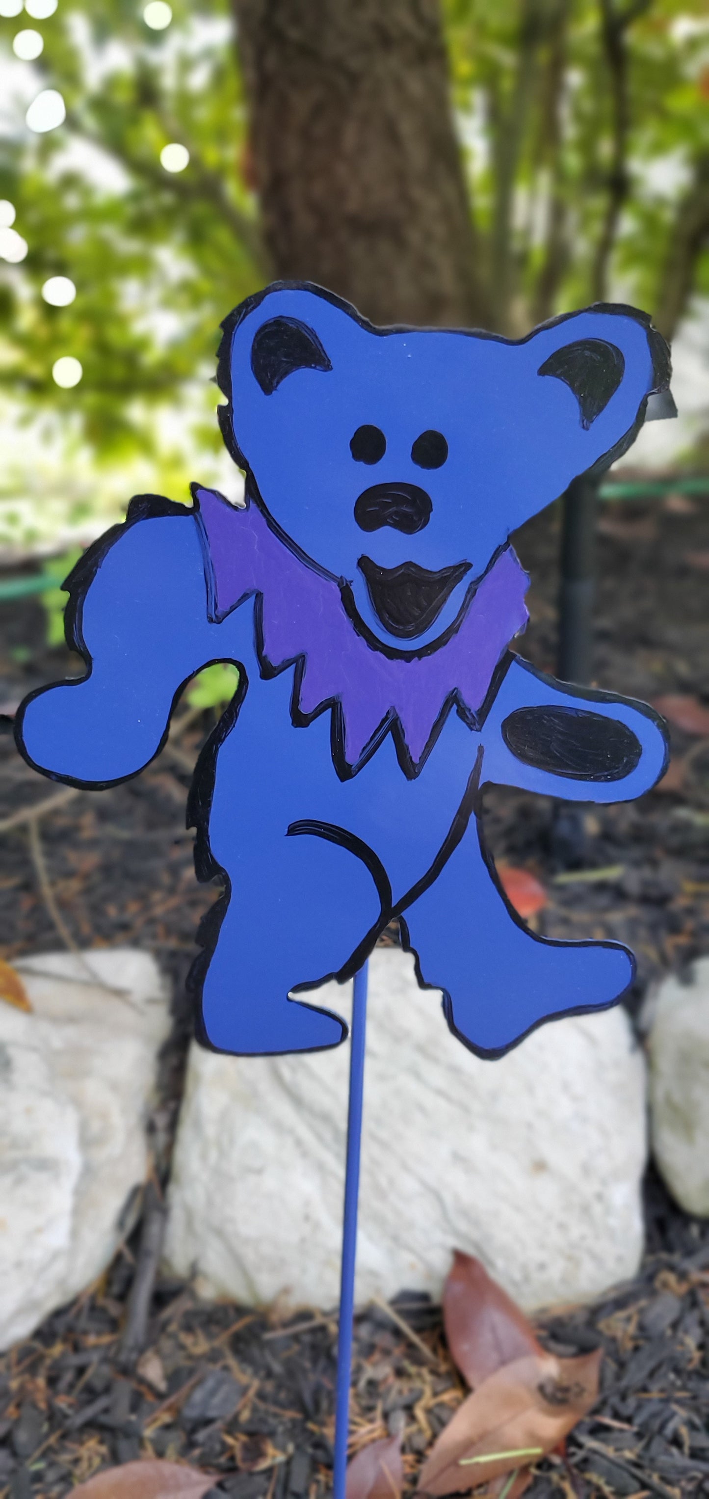 Metal Grateful Dead Bear for garden, Grateful Dead Dancing Bear for Garden