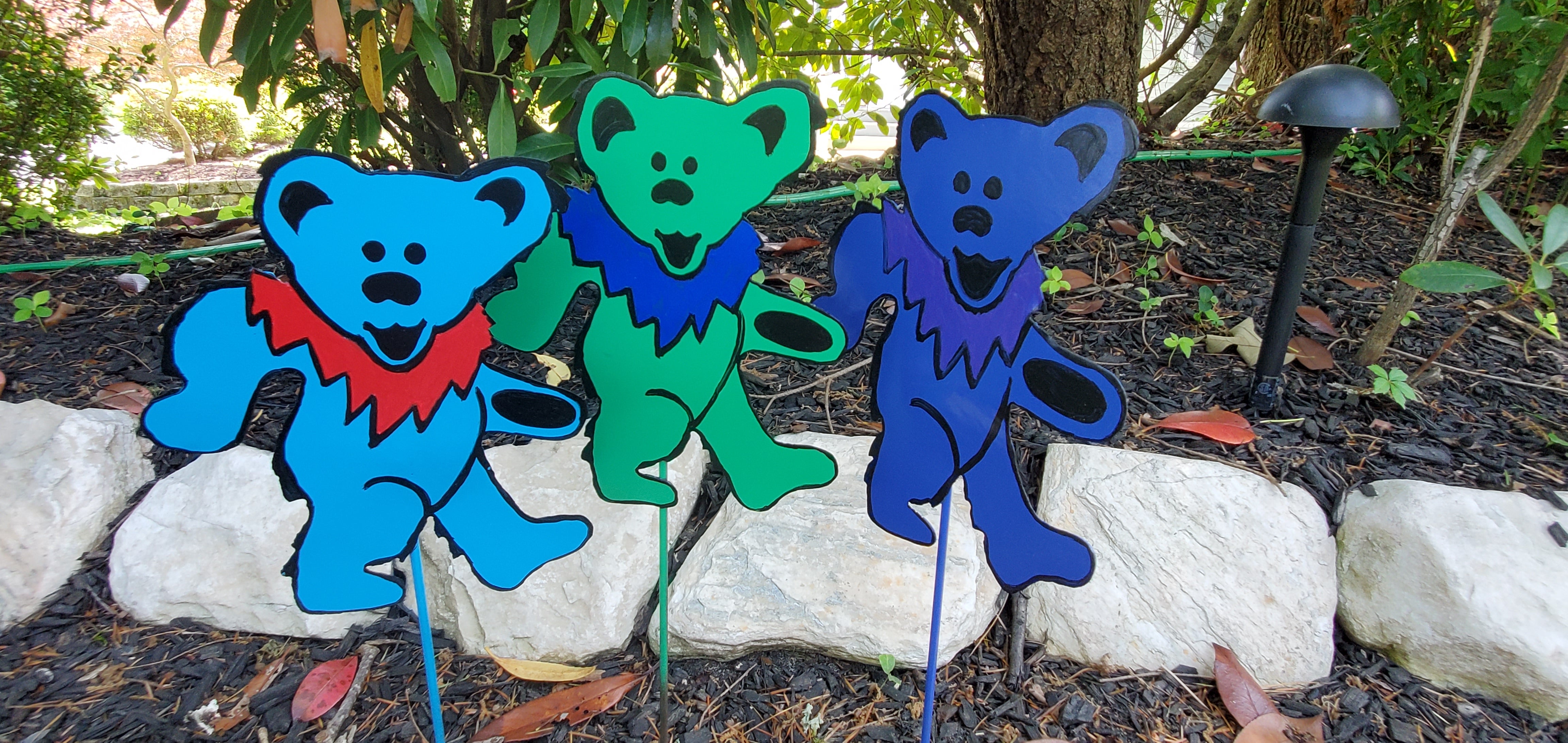 Metal Grateful Dead Bear for garden, Grateful Dead Dancing