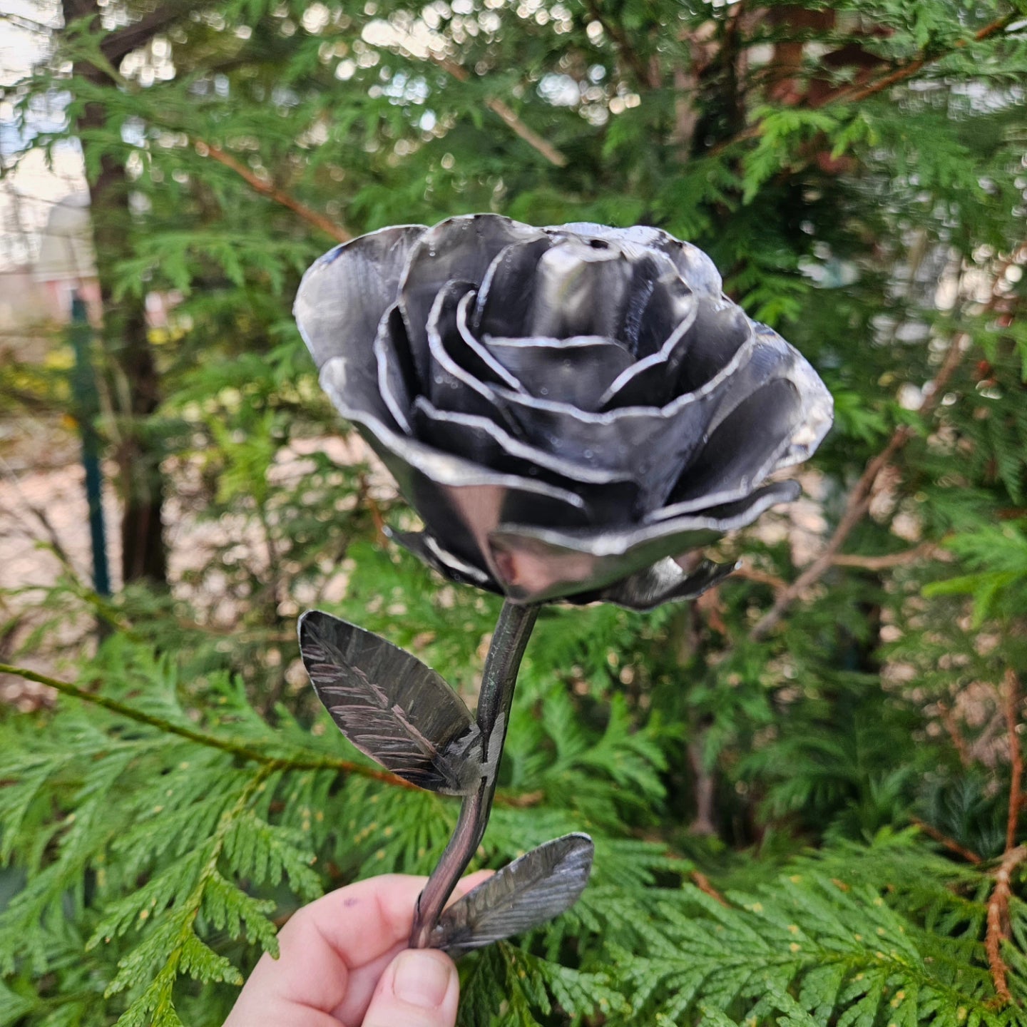 Handcrafted Metal Rose