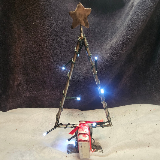 Pre-lit metal Christmas Tree