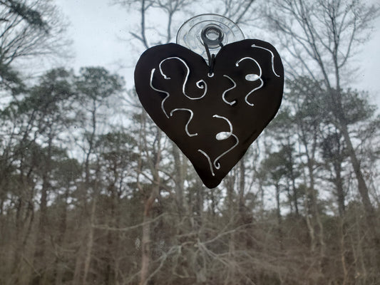 Small heart Suncatcher, Heart Suncatcher, Metal Suncatcher Valentine's Day Gift