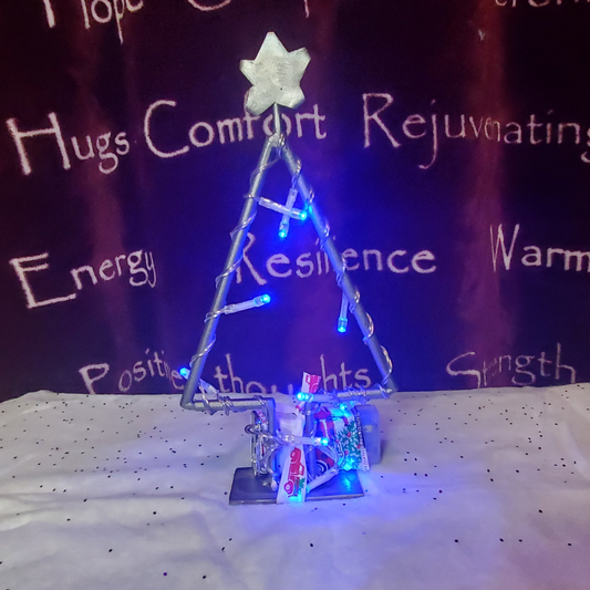 Pre-lit metal Christmas Tree