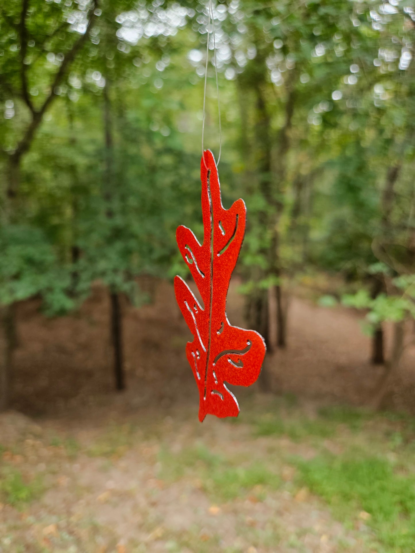 Metal Leaf, Red Metal Leaf, Fall Leaf Decor, Leaf Sun Catcher