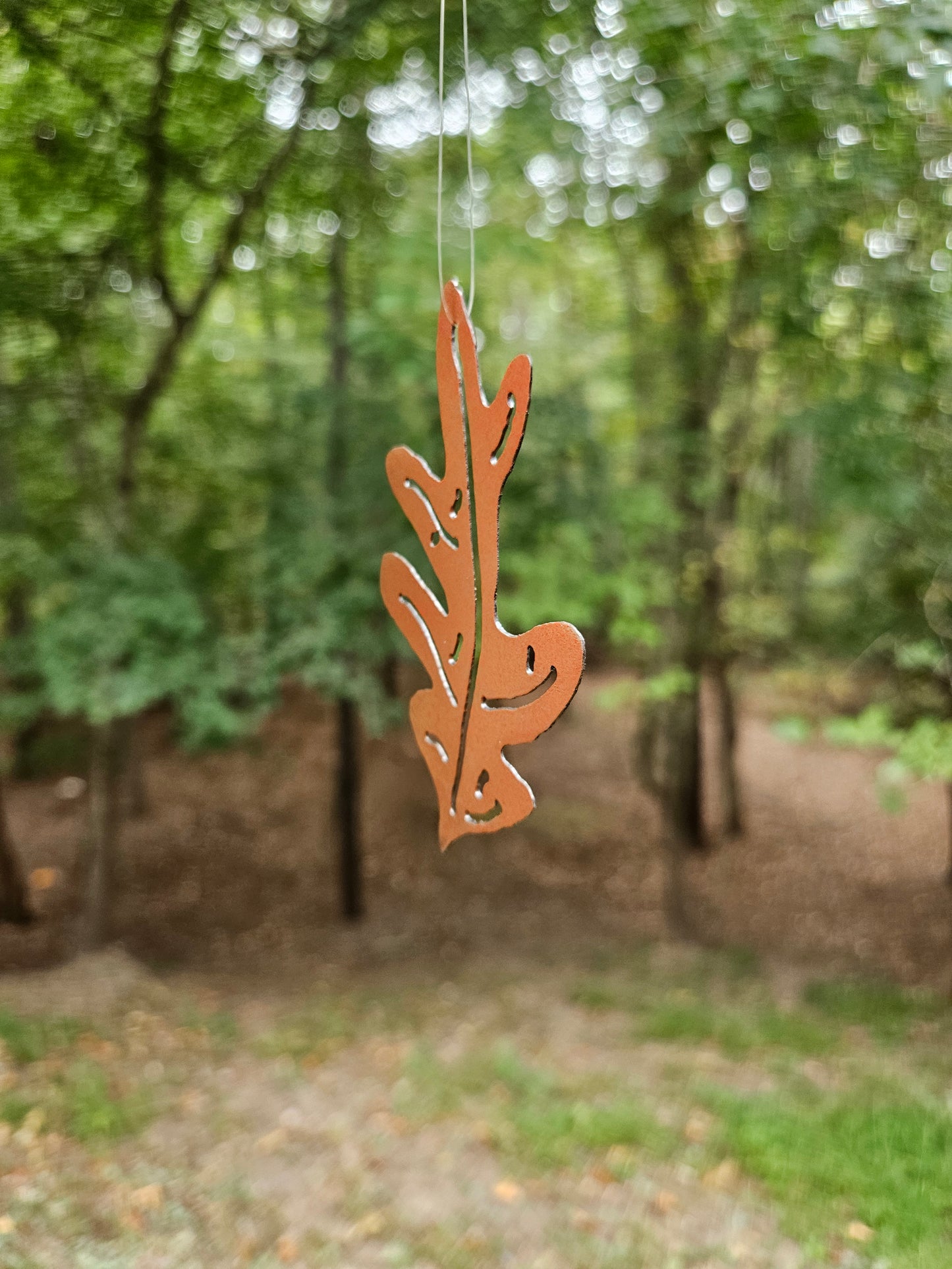 Metal Brown Leaf, Small Leaf decoration, Fall Leaf decor, Leaf Sun Catcher