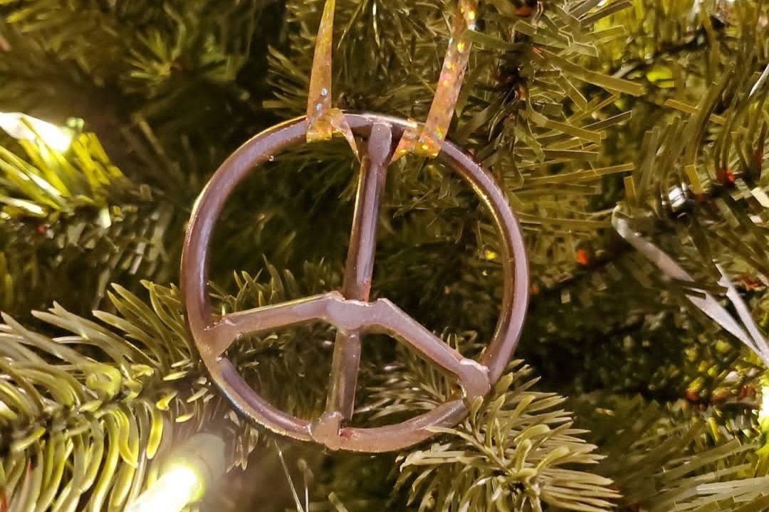 Peace Sign ornament, Small Peace Sign, Peace Sign Gift, Christmas Peace Sign