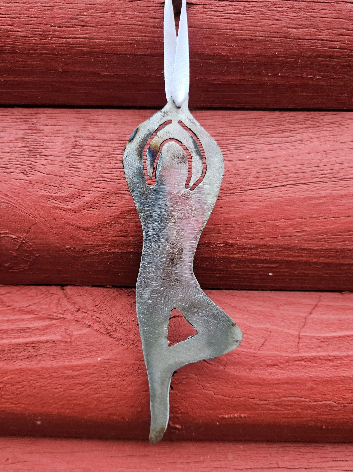 Metal Yoga Ornament, Tree Posing Yoga Ornament